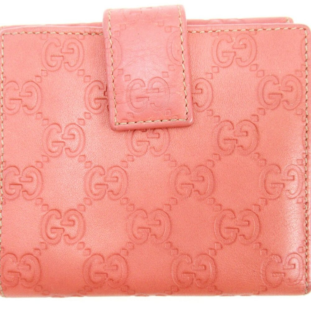 Auth Gucci Double SidedWallet Gucci Shima Pink Leather Auth T17262 - Picture 8 of 8
